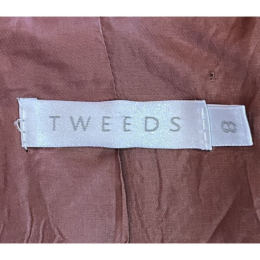 Vintage 1990’s Tweeds Women’s Gray/Brown/Black Wool Double Breasted Jacket, Sz 8 - Picture 4 of 8